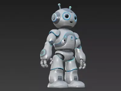Humanoid Robots Pack Sci-Fi Futuristic 3D Models Low-poly 3D model