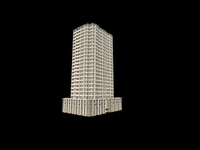 Building london skyscraper Low-poly 3D model