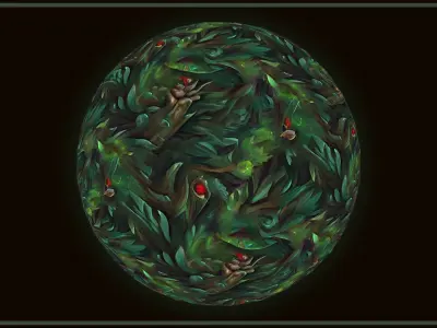 Grass Pine Forest Floor --20 TEXTURES-- Hand-painted --PACK 1--- Texture