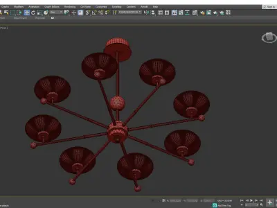 NICOL chandelier Low-poly 3D model