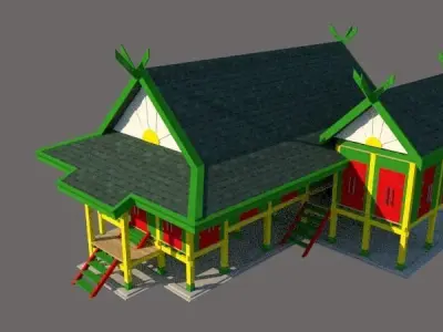 RUMAH TRADISIONAL MELAYU KEDAH DARUL AMAN Free 3D print model