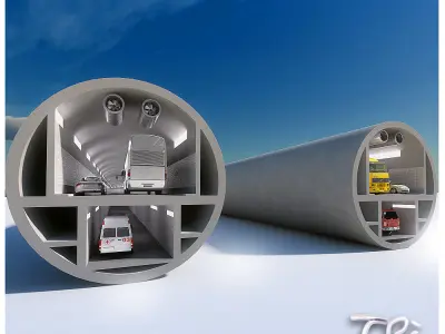 B TYPE TUNNEL SECTION 3D model