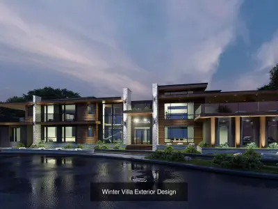 Villas Exterior Design 3D Model Pack