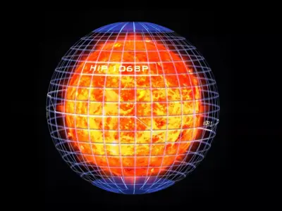 Alien Sun Hologram Low-poly 3D model