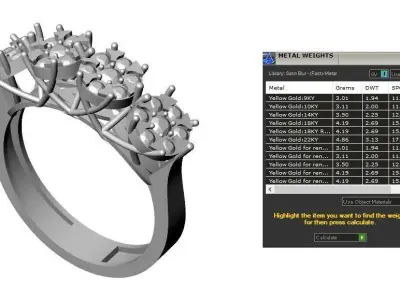 Jewelry ring 154 3D print model