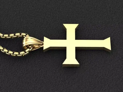 Cross Light Gold 3CP075 3DM STL 3D model