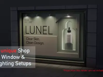 3 Modular Blender Shopfronts for ArchViz  3D model