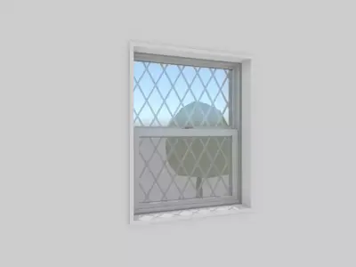 Japanese Window Vertical sliding 3D model