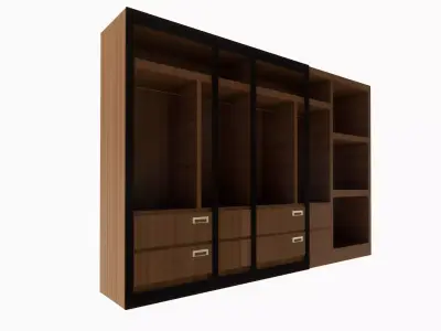 Sliding door wardrobe 3D model