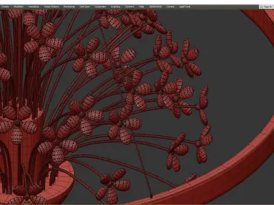 Cassia chandelier Low-poly 3D model