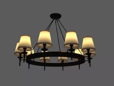 Lustre E14 HomeLighting Black Modern Chandeliers 3D model