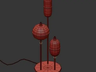 Moirai Floor Lamp Trio 3D model
