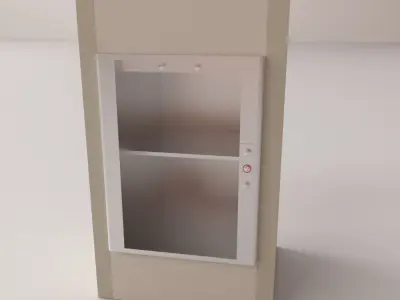 Dumbwaiter cabinet with glass door 3D model