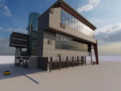 Futuristic Skyscraper-Building office-Modern office 3D model