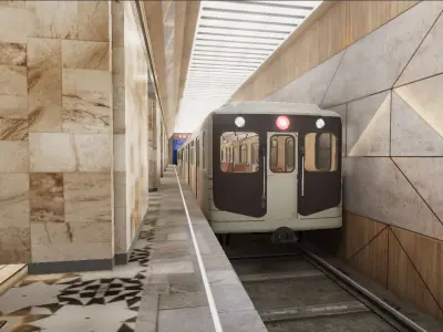 Subway Station 04 Low-poly 3D model