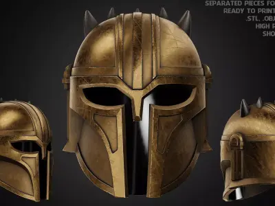 The Mandalorian Armorer Helmet for Cosplay 3D print model