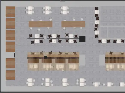 restaurant interior 3D model