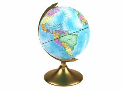 World Globe Day Night NATUREETDE COUVERTS 3D model