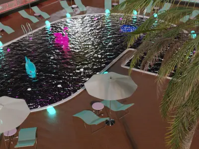 Night Pool 3D model