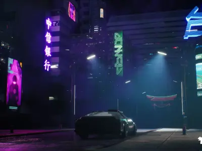 Neo Tokyo Cyberpunk Environment Low-poly 3D model