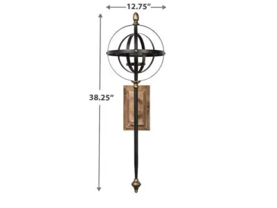 Rizzuto Light Black - Gold Wallchiere 3D model