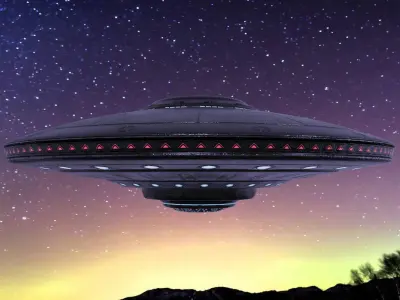 UFO spaceship Sci-fi Low-poly 3D model