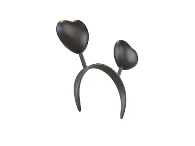 Heart Headband v1 002 Low-poly 3D model