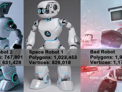 Space robots pack 3D model