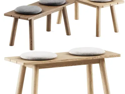 Small Bull Bench by B B Italia 3D model