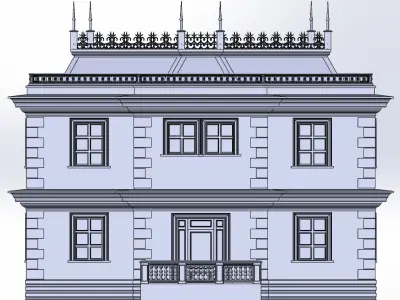 Antic house 3d print model 3D print model