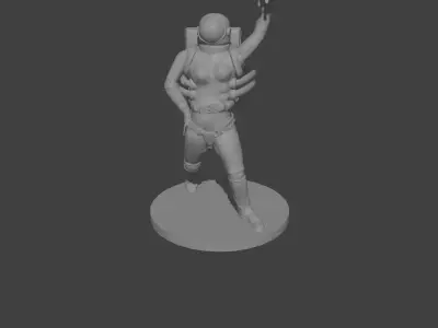 astronaut girl printed in 3d 3D print model