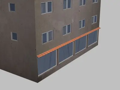 Urban building Free low-poly 3D model purchase