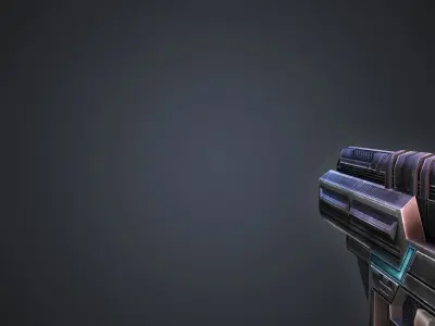 Pulse Cannon  Low-poly 3D model