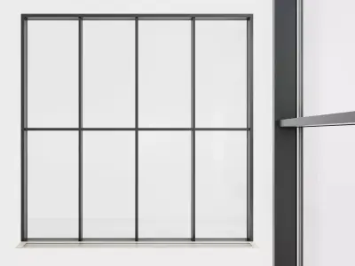 Panoramic glazing Stained glass 36 Low-poly 3D model