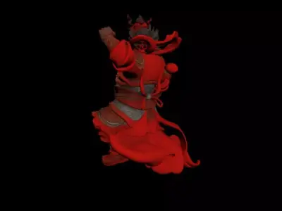 China Zhong Kui  Heavenly King  Yasha Door God 3D model