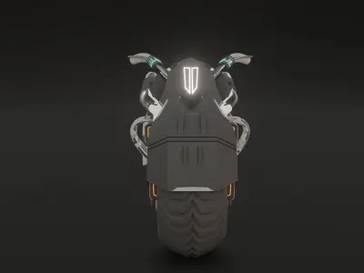 Game Bike modal Low-poly 3D model