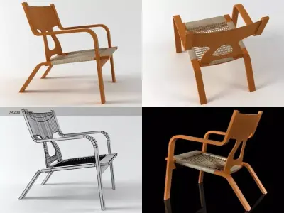 Denmark 1960s Armchair 3D model
