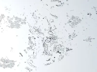 Cardiff Streets and Buildings 3D model