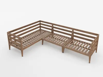 WEST ELM JARDINE OUTDOOR FURNITURE SET 3D model