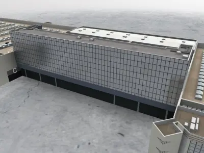 LIMC Cargo Terminal Low-poly 3D model