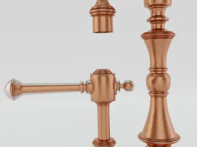 Copper Decorative Faucet Water Tap 3D model