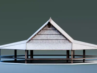 Traditional Houses - Rumah Sasadu Low-poly 3D model