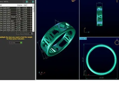 Women Ring  Render 3dm STL OBJ FBX Details 3D print model 211