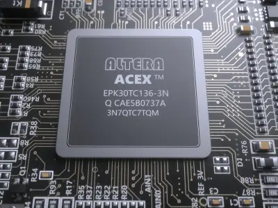 Electronic Chip Circuit 3D model