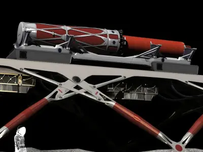 Circum Lunar Accelerator  Rail 3D model