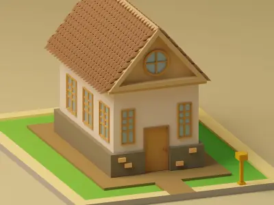Lowpoly Houses Collection 18 lowpoly Houses 3D Model Pack
