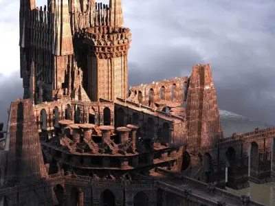 Celts Overlord Fortress Kit bash 4 3D model