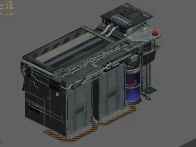 Spaceship - internal objects 02 3D model