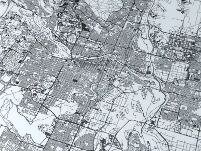 Calgary Road Network and Streets 3D model