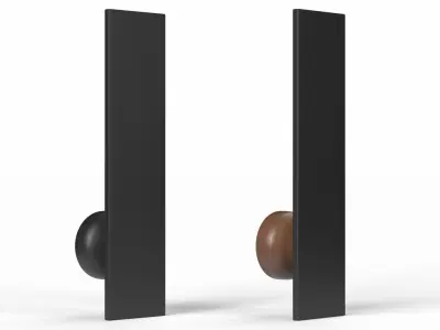 Tumalo Black Bronze Knob Exterior Door Hardware 3D model